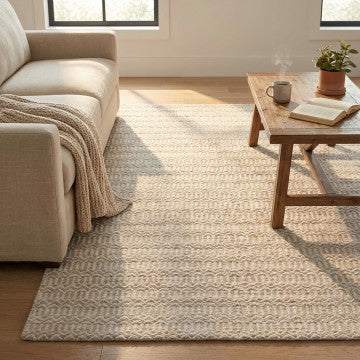 Tappeto in lana e cotone avorio 120 x 180 cm peso 3,3 kg