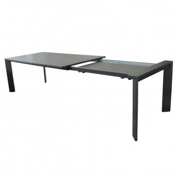 Tavolo alluminio verniciato antracite 200/250x100 cm altezza 75
