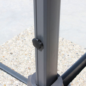 Ombrellone quadrato in poliestere e alluminio 395x395 cm