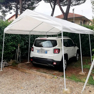 Gazebo pieghevole 3x6 metri telo poliestere 140 gr struttura metallo