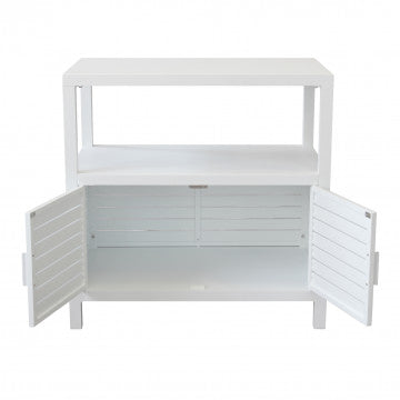Mobiletto in alluminio verniciato bianco 90x55x90 cm peso 24 kg