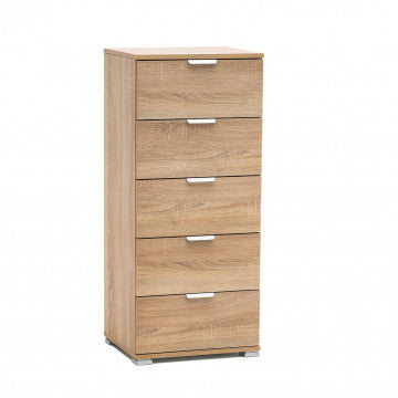 Mobiletto in truciolare bilaminato con 5 cassetti, dimensioni 45x38x103 cm