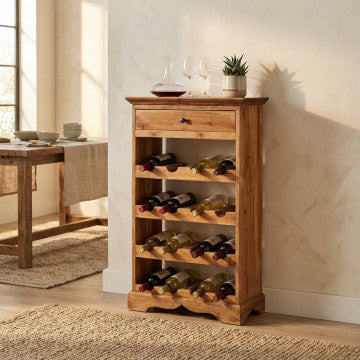 Cantinetta in legno di mogano, dimensioni 55x23x85 cm, colore marrone
