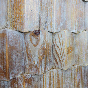 Mobile 4 ante bianco con decoro naturale 180x45x80 cm in legno