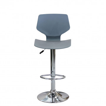 Sgabello regolabile metallo e plastica grigio cm 39,5 x 44,5 x 58/78 h