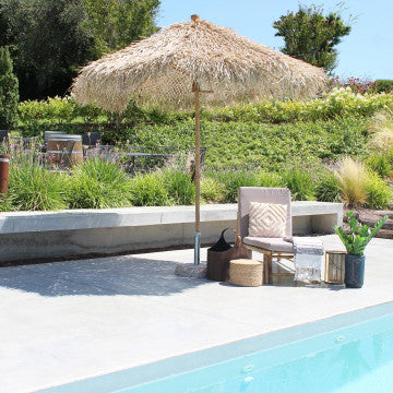 Ombrellone in bamboo con palo Ø 4,2 cm, diametro 250 cm, altezza 240 cm