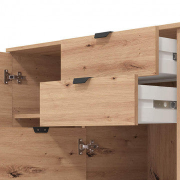 Mobile in truciolare bilaminato rovere chiaro 135x40x95 cm