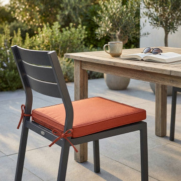 Cuscino seduta sfoderabile in poliestere idrorepellente 39x39 cm