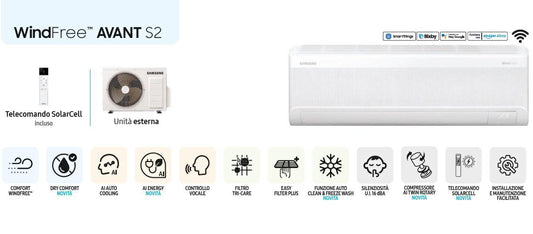 Condizionatore Samsung 12000 Btu Windfree Avant Smart Wifi A++