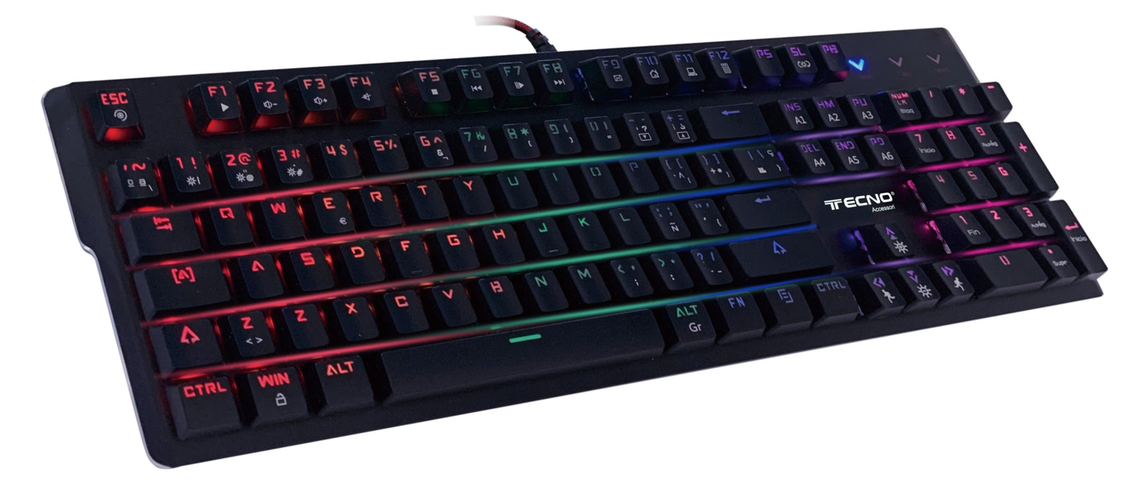 Tastiera Gaming Meccanica Illuminata USB Nera