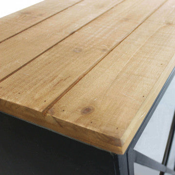 Mobile in metallo e legno, 128x38x79 cm, peso 28 kg
