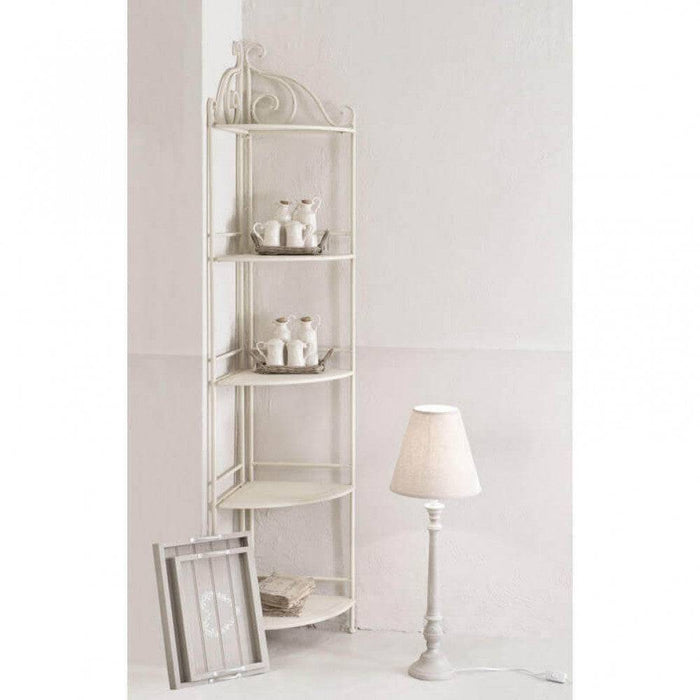 Scaffale Arianne 5 Piani Metallo Bianco 50x35x175h cm