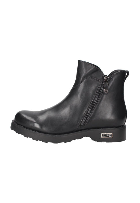 Boot Cult Zeppelin Uomo In Pelle Con Doppia Cerniera Sottopiede Imbottito Suola In Gomma E Tacco Di 4 Cm