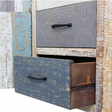 Mobile in legno con 4 cassetti e 4 ante, dimensioni 100x40x86 cm