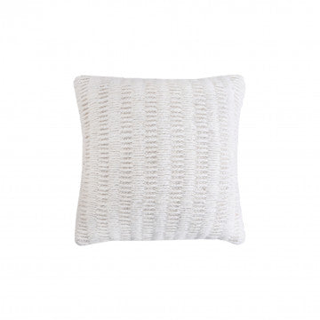 Cuscino in cotone e lana avorio 45x45 cm altezza 8 cm