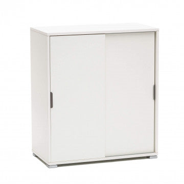 Mobiletto 2 ante scorrevoli bianche in truciolare bilaminato 75x38x85 cm