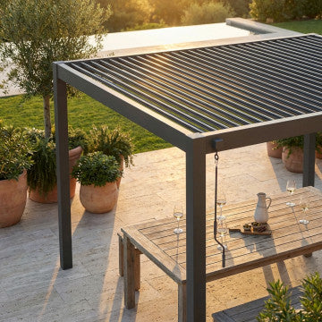 Pergola bioclimatica 3x4 in alluminio con lamelle orientabili