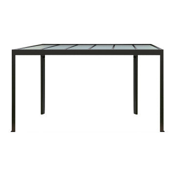 Veranda addossata copertura policarbonato 430x300x270 cm laterale vetro