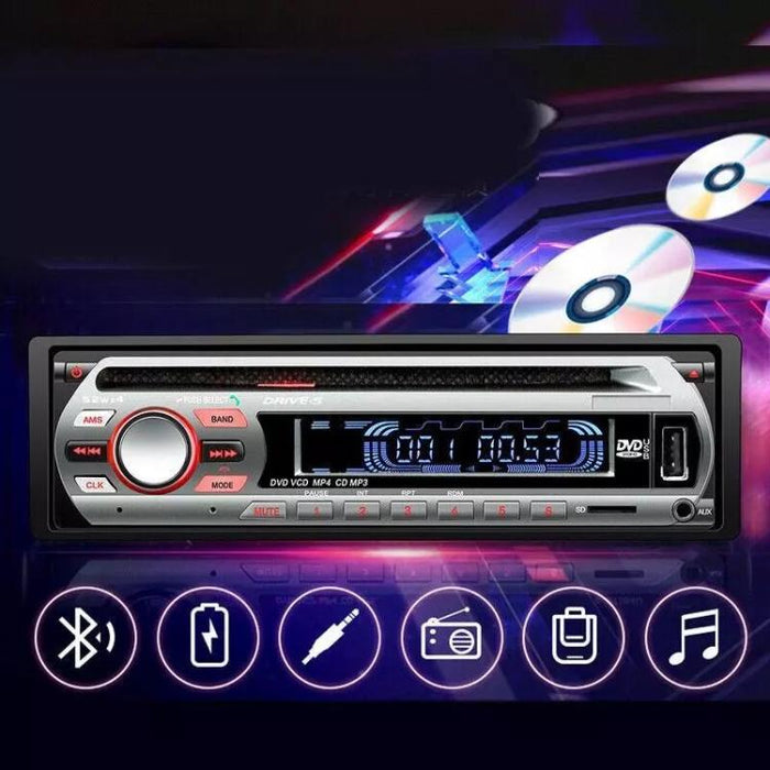 Stereo Auto Autoradio Lettore Cd Dvd Bt Sd Usb Aux 52Wx4 Frontalino Estraibile