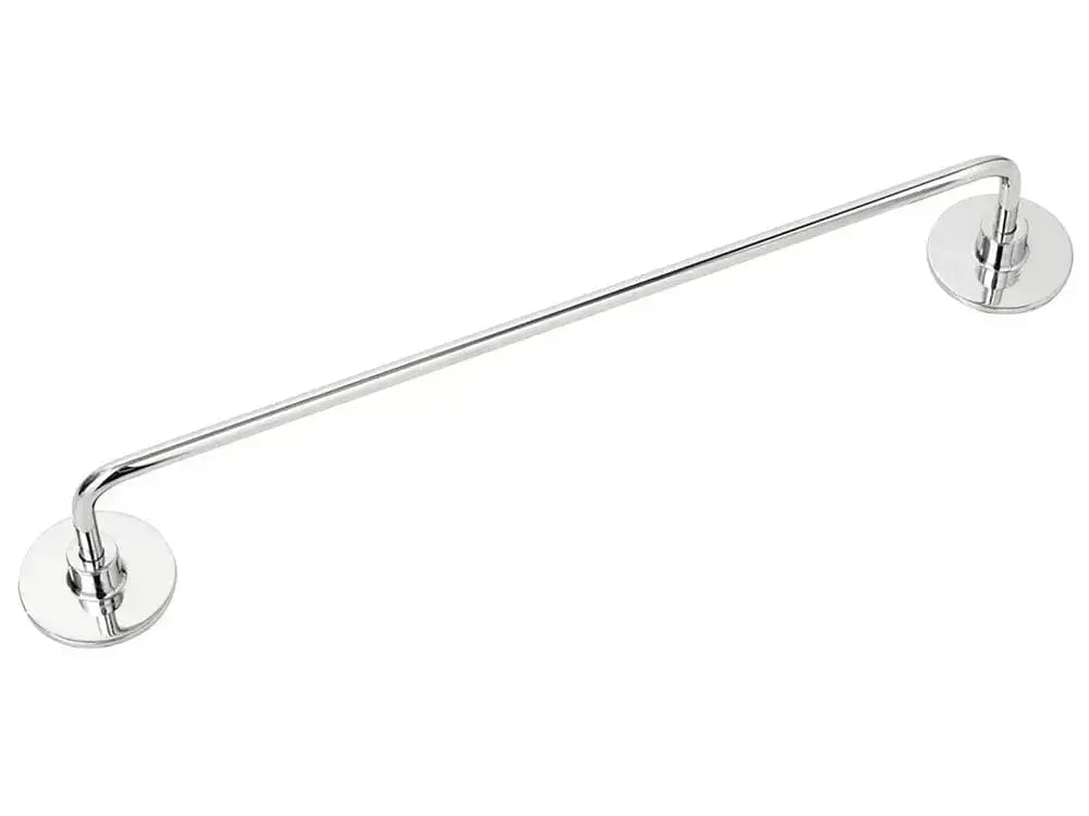 Portasciugamani 35cm acc/abs cromato per arredo bagno, installazione con adesivo o viti, design moderno e compatto.