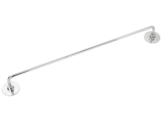 Portasciugamani 50cm acc/abs cromato per arredo bagno, con doppio fissaggio adesivo o a viti, ideale per accessori bagno moderni.