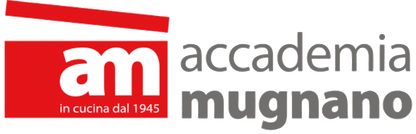 Logo di Accademia Mugnano con scritta rossa e grigia, rappresenta un marchio storico nel settore casalinghi e utensili da cucina