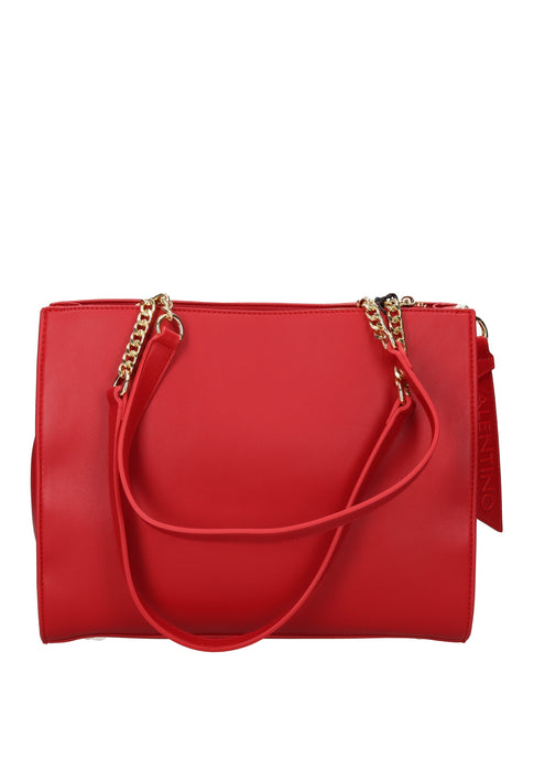 Valentino Bags Borsa A Spalla Hira In Ecopelle Con Chiusura Doppia Cerniera Calamita Tracolla 32x25x14 Cm