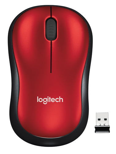 Mouse Ottico Senza Fili Logitech M185 Rosso