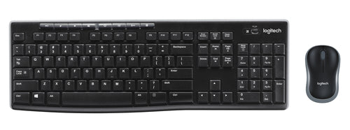 Kit Tastiera e Mouse Senza Fili Nero Logitech MK270