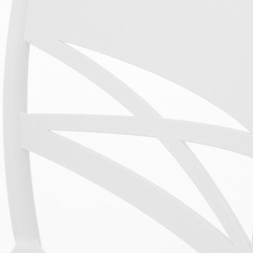 Sedia in polipropilene impilabile, struttura monoblocco, disponibile in bianco
