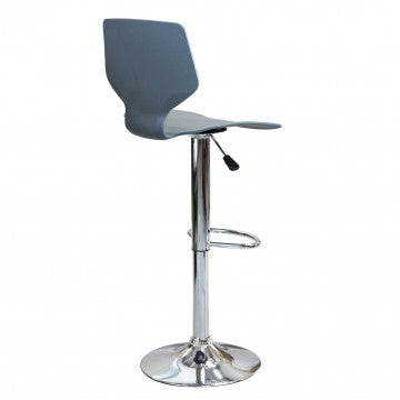Sgabello regolabile metallo e plastica grigio cm 39,5 x 44,5 x 58/78 h