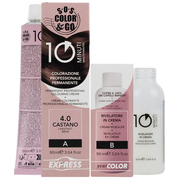 ALAMA SOS COLOR & GO TINTA CAPELLI 10 MINUTI CASTANO 4.0