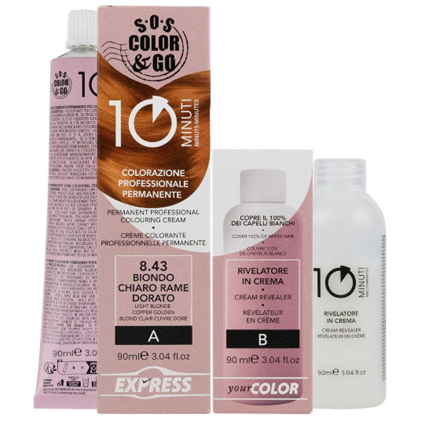 ALAMA SOS COLOR & GO TINTA CAPELLI 10 MINUTI BIONDO RAME 8.43