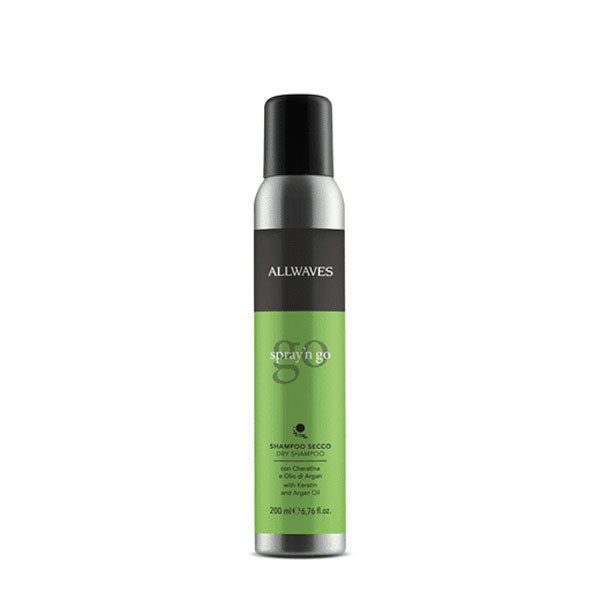 ALLWAVES SHAMPOO A SECCO ARGAN E CHERATINA SPRAY'N GO 200 ML