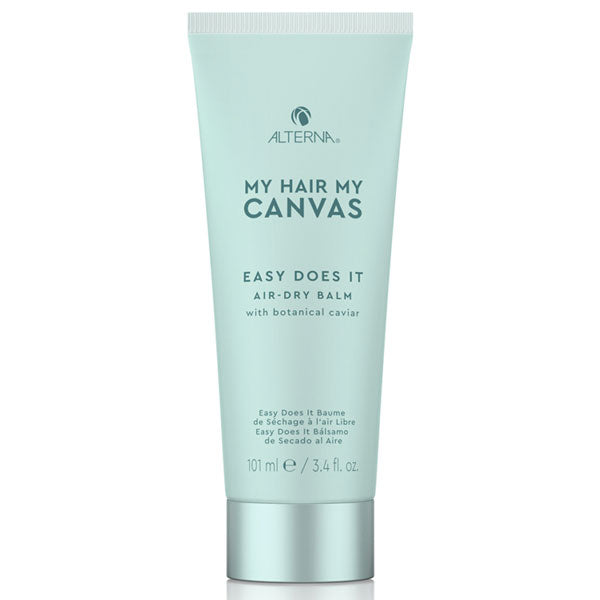Balsamo vegano anti crespo in tubo azzurro, formula leggera per asciugatura rapida e controllo crespo, con estratto di caviale botanico, 101 ml