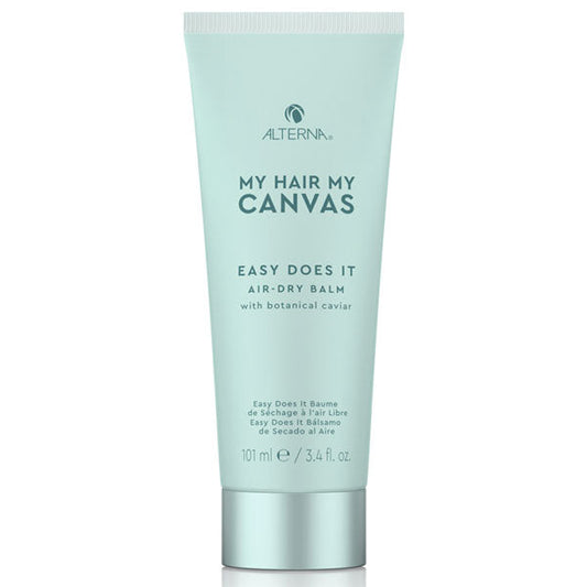 Balsamo vegano anti crespo in tubo azzurro, formula leggera per asciugatura rapida e controllo crespo, con estratto di caviale botanico, 101 ml