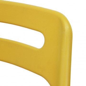 Sedia in polipropilene impilabile colore giallo 40x43x78 cm peso 3,25 kg