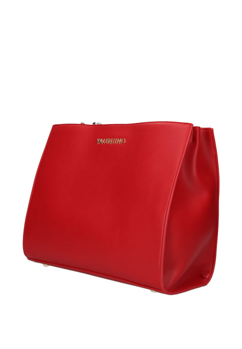 Valentino Bags Borsa A Spalla Hira In Ecopelle Con Chiusura Doppia Cerniera Calamita Tracolla 32x25x14 Cm