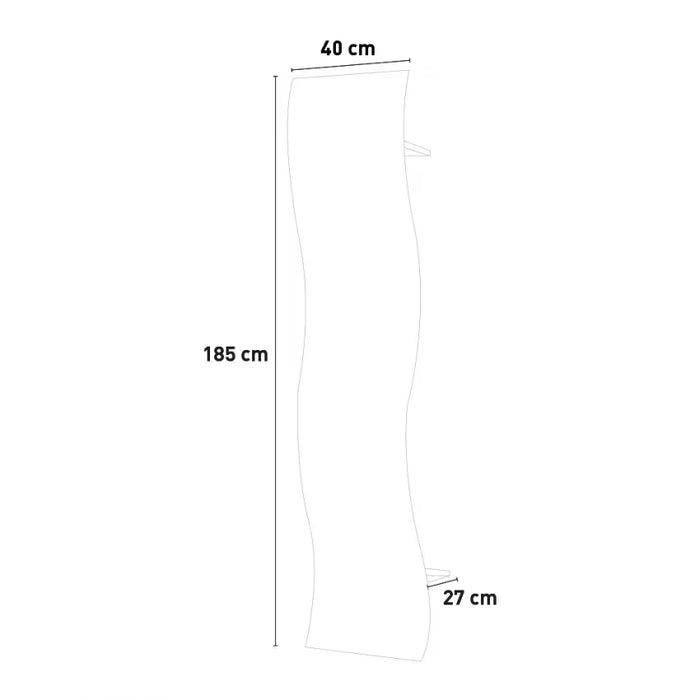 Appendiabiti Moderno Onda - Bianco Lucido, Made in Italy