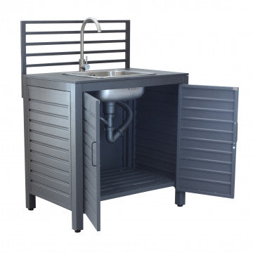 Modulo cucina con lavello struttura alluminio verniciato 90x62x125 cm