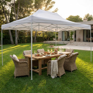Gazebo 3x4,5 m telo poliestere 420D struttura acciaio