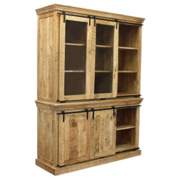 Mobile in legno mango con 4 ante e 3 cassetti 150x50x200 cm