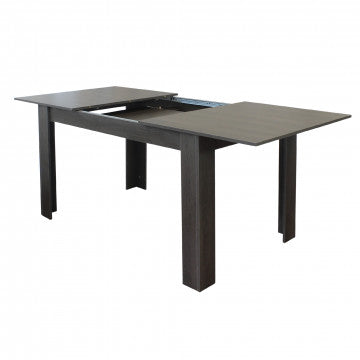 Tavolo allungabile melamina antracite 140/190 x 90 cm, altezza 78 cm
