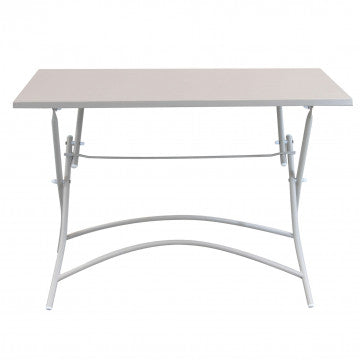 Tavolo pieghevole 110x70 cm in acciaio con trattamento antiruggine