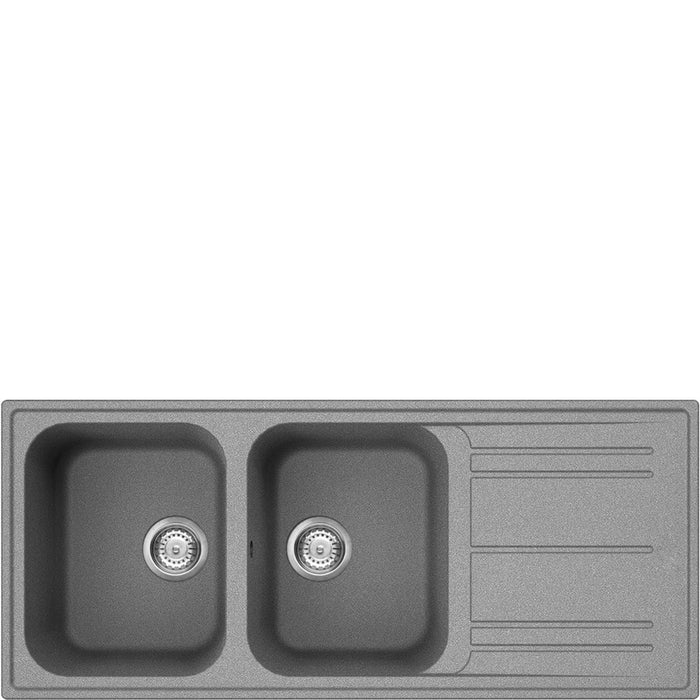 Lavello Reversibile Due Vasche Cemento SMEG LZ116CT