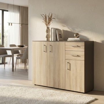 Mobile contenitore truciolare bilaminato grigio olmo 106x36x83 cm