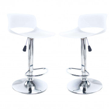 Sgabello girevole regolabile in ABS, 46x39,5 cm, altezza 75,5-96 cm