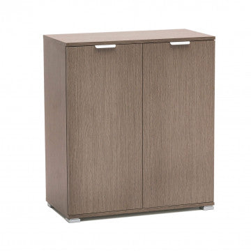Mobiletto 2 ante in truciolare bilaminato rovere grigio 75x38x85 cm