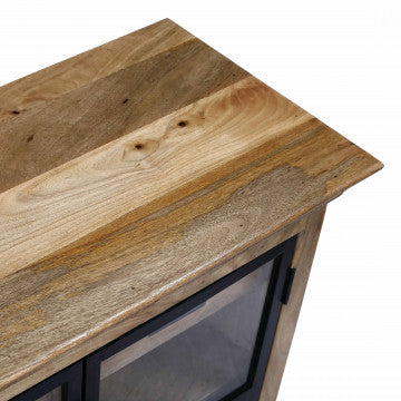 Mobile in legno di mango con 2 ante, dimensioni 180x45x90 cm