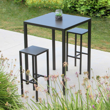 Tavolo autolivellante 80x80 cm, altezza 110 cm, struttura metallo